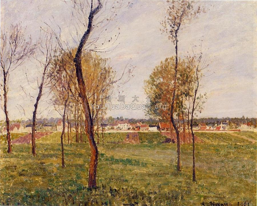 A Meadow in Moret - 卡米耶·毕沙罗